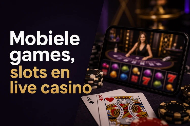 Mobiele games, slots en live casino