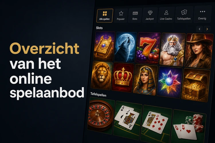 Overzicht van het online spelaanbod