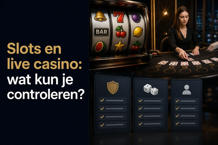 Slots en live casino: wat kun je controleren?