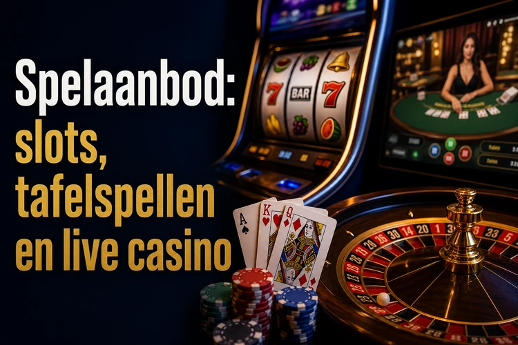 Spelaanbod: slots, tafelspellen en live casino