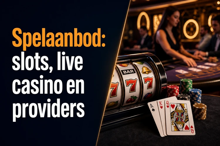 Spelaanbod: slots, live casino en providers